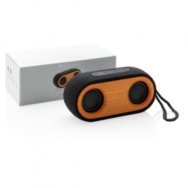 Logo trade promotional items image of: Bamboo X double speaker